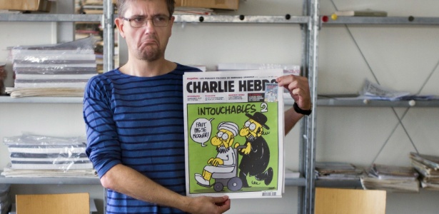 O cartunista francês Charb, diretor de publicação de que publicou cartuns com o profeta Maomé