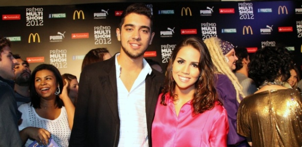 Pérola Faria e Miguel Rômulo durante a festa do 19º Prêmio Multishow (18/9/12)