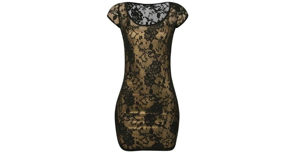 Vestido de renda com forro dourado; R$ 89,90, na Renner (www.lojasrenner.com.br). Preço pesquisado em setembro de 2012 e sujeito a alterações - Divulgação