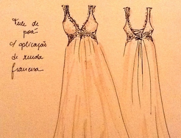 Croqui da estilista Carol Nasser - Carol Nasser/Divulgação