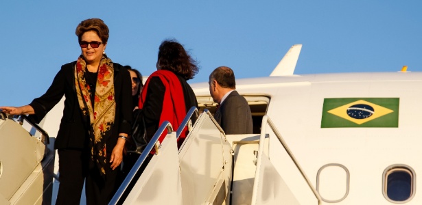 23.set.2012 - Presidente Dilma Rousseff desembarca em Nova York, onde discursou na ONU - Roberto Stuckert Filho/Presidência