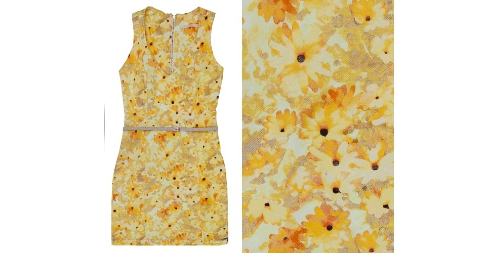 Amarelo de sarja; R$ 413,77, na Maria Valentina (www.mariavalentina.com.br). Preço pesquisado em setembro de 2012 e sujeito a alterações - Divulgação