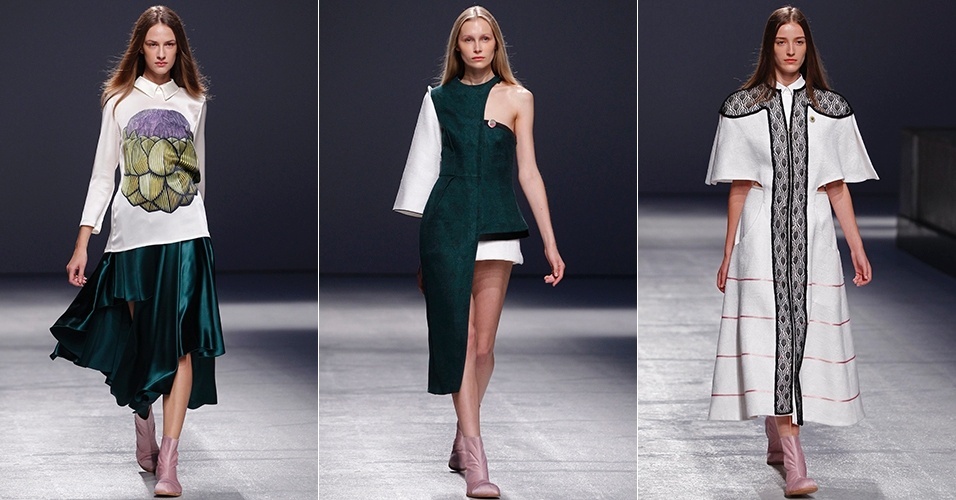 Looks de Aganovich para o Verão 2013 durante a semana de moda de Paris (25/09/2012) - Gonzalo Fuentes/Reuters