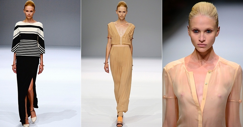 Looks de Véronique Branquinho para o Verão 2013 durante a semana de moda de Paris (25/09/2012) - AFP/Reuters/AFP