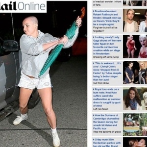 Britney Spears bate com guarda-chuva em carro de fotógrafo em 2007 - Reprodução/Daily Mail/Vírgula