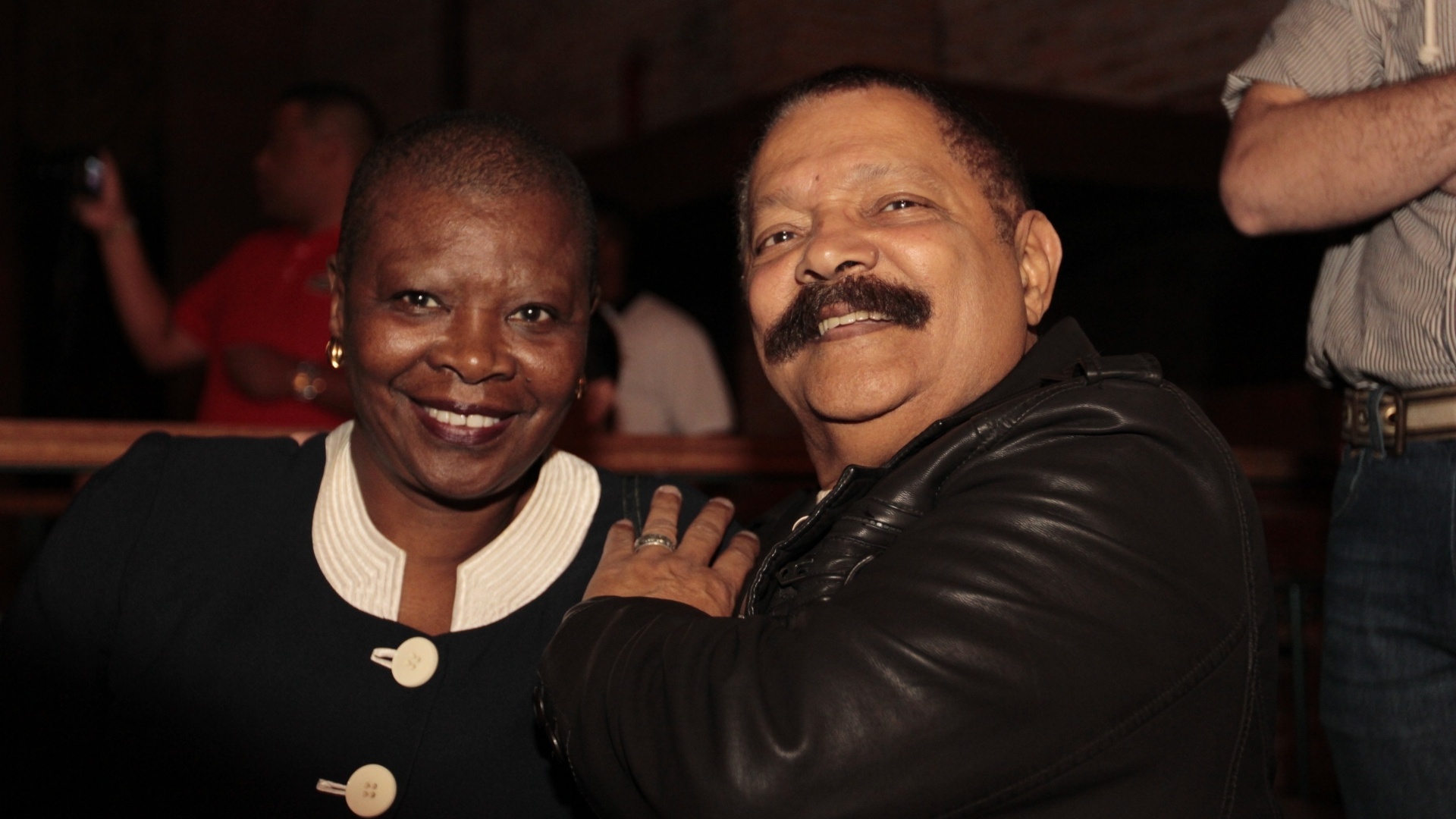 Pinah e o carnavalesco Max Lopes no evento em São Paulo (25/9/12) - Danilo Carvalho/Agnews