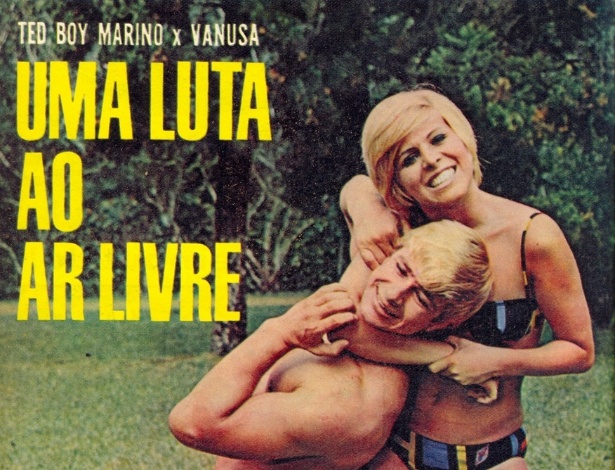 Boy Marino e a cantora Vanusa em ensaio para a Revista O Cruzeiro - Reprodução