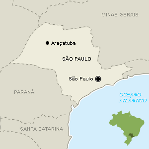 Araçatuba está a 527 km de São Paulo - Arte UOL