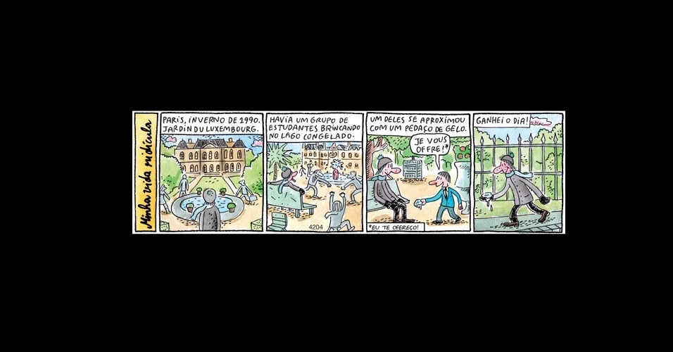 Tira do cartunista Adão, da biografia "Momentos Brilhantes da Minha Vida Ridícula" - Reprodução