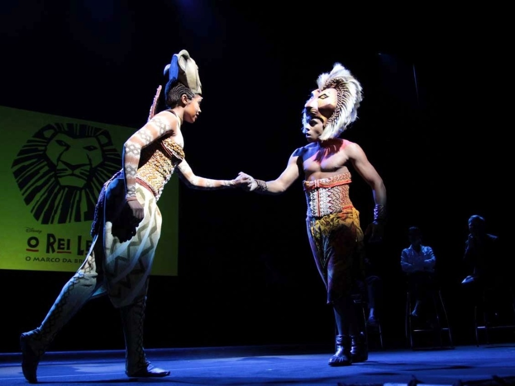 Cena do musical "O Rei Leão", que estreia no Brasil em março de 2013. A peça é inspirada em contos bíblicos e Shakespeare e tem trilha sonora de Gilberto Gil (2/10/12) - Orlando Oliveira/AgNews