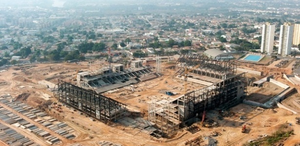 Arena Pantanal, em Cuiabá, está prestes a atingir metade de seu cronograma de obras