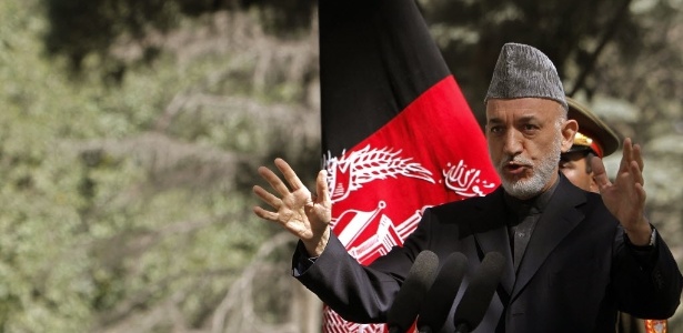 O presidente do Afeganistão, Hamid Karzai, discursa em Cabul - 4.out.2012 - Omar Sobhani/Reuters
