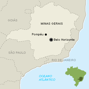 Pompéu está a 166 km de Belo Horizonte - Arte UOL