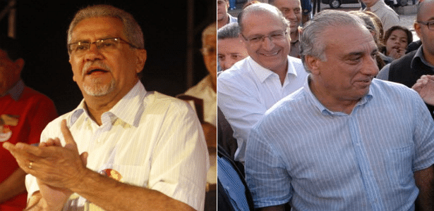 Guarulhos terá 2º turno entre o atual prefeito Sebastião Almeida (à esquerda), e o candidato Carlos Roberto