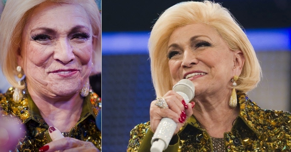 Hebe Camargo em sua primeira gravação de programa após a retirada de um tumor no intestino (23/04/2012) - Julia Chequer/Folhapress