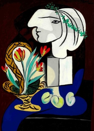 O quadro "Nature morte aux tulipes", de Picasso, é um retrato cubista de sua musa e amante Marie-Therese Walter -  Sotheby"s/Reuters