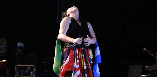 Cantora Amy Lee em show do Evanescence no Rio de Janeiro. (6/10/2012) - Felipe Panfili/AgNews