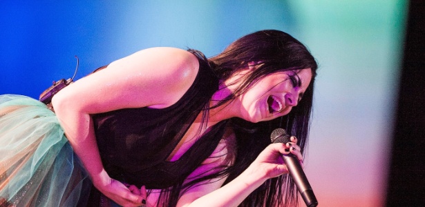 A cantora Amy Lee, do Evanescence, em 2012, durante o show da banda em São Paulo - Leonardo Soares de Souza/UOL