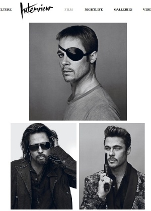 Brad Pitt encarna vários personagem em série de fotos na revista "Interview" - Reprodução / site Interview