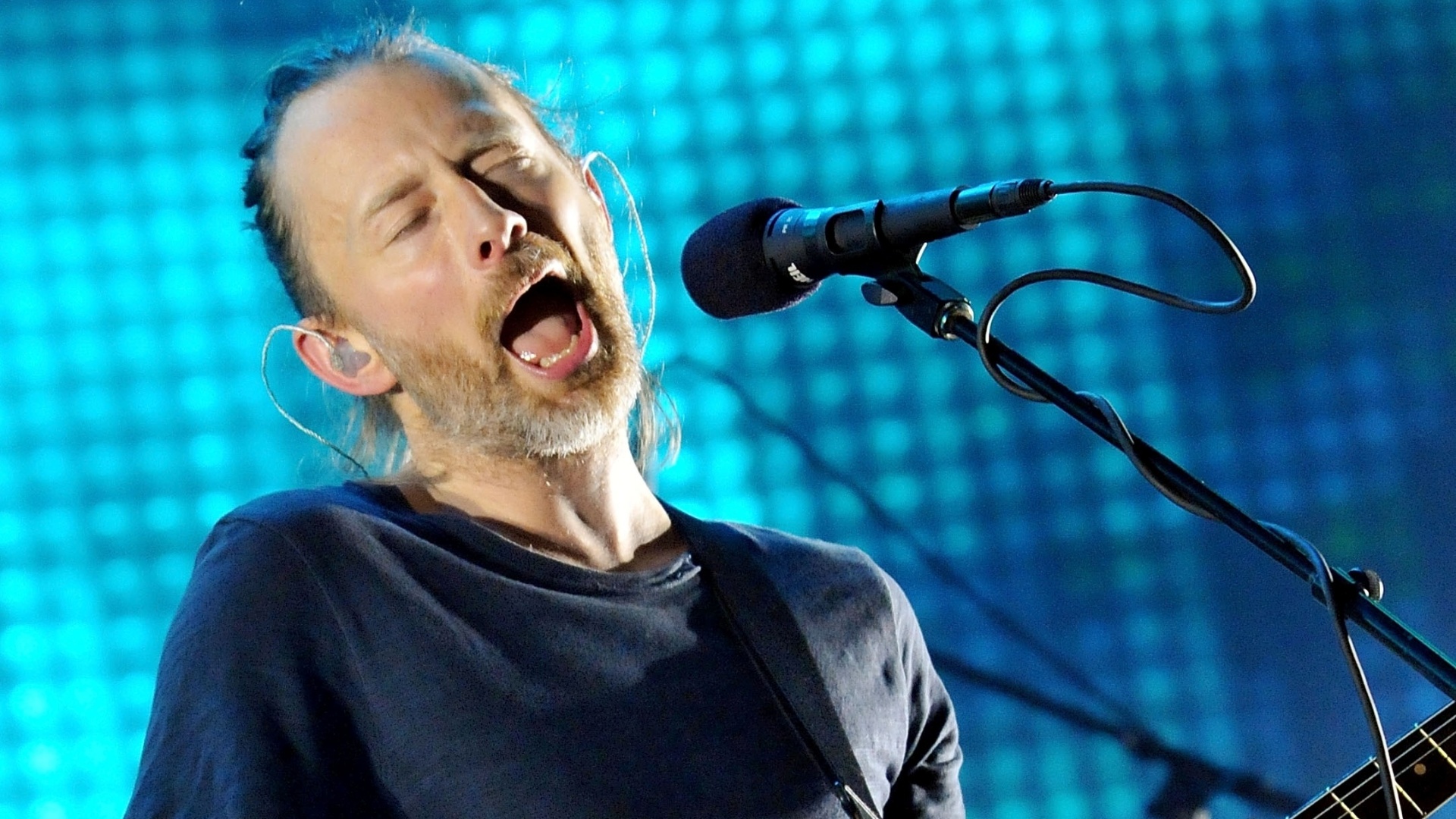 Thom Yorke em show da banda inglesa Radiohead em Londres/Inglaterra (8/10/2012) - Getty Images