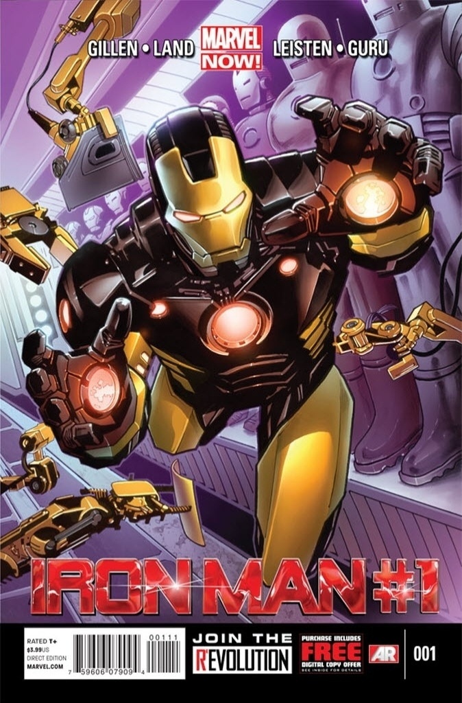 A Marvel lançou na Comic-Con de Nova York, nesta quinta-feira (11), o primeiro número de "Iron Man", como parte do grande relançamento dos heróis das HQ's na iniciativa "Marvel Now!" - Divulgação/Marvel