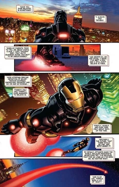 Em "Iron Man # 1", Tony Stark ganha nova armadura e dá dicas de qual o caminho que o personagem deve seguir nesse relançamento - Divulgação/Marvel