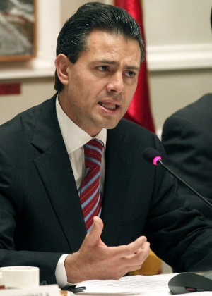  O presidente do México, Enrique Peña Nieto, participa de reunião em Madri, na Espanha