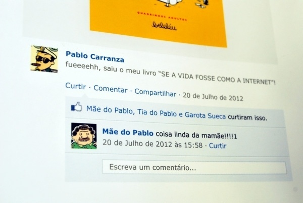 Contracapa da HQ "Se A Vida Fosse Como a Internet", de Pablo Carranza - Divulgação