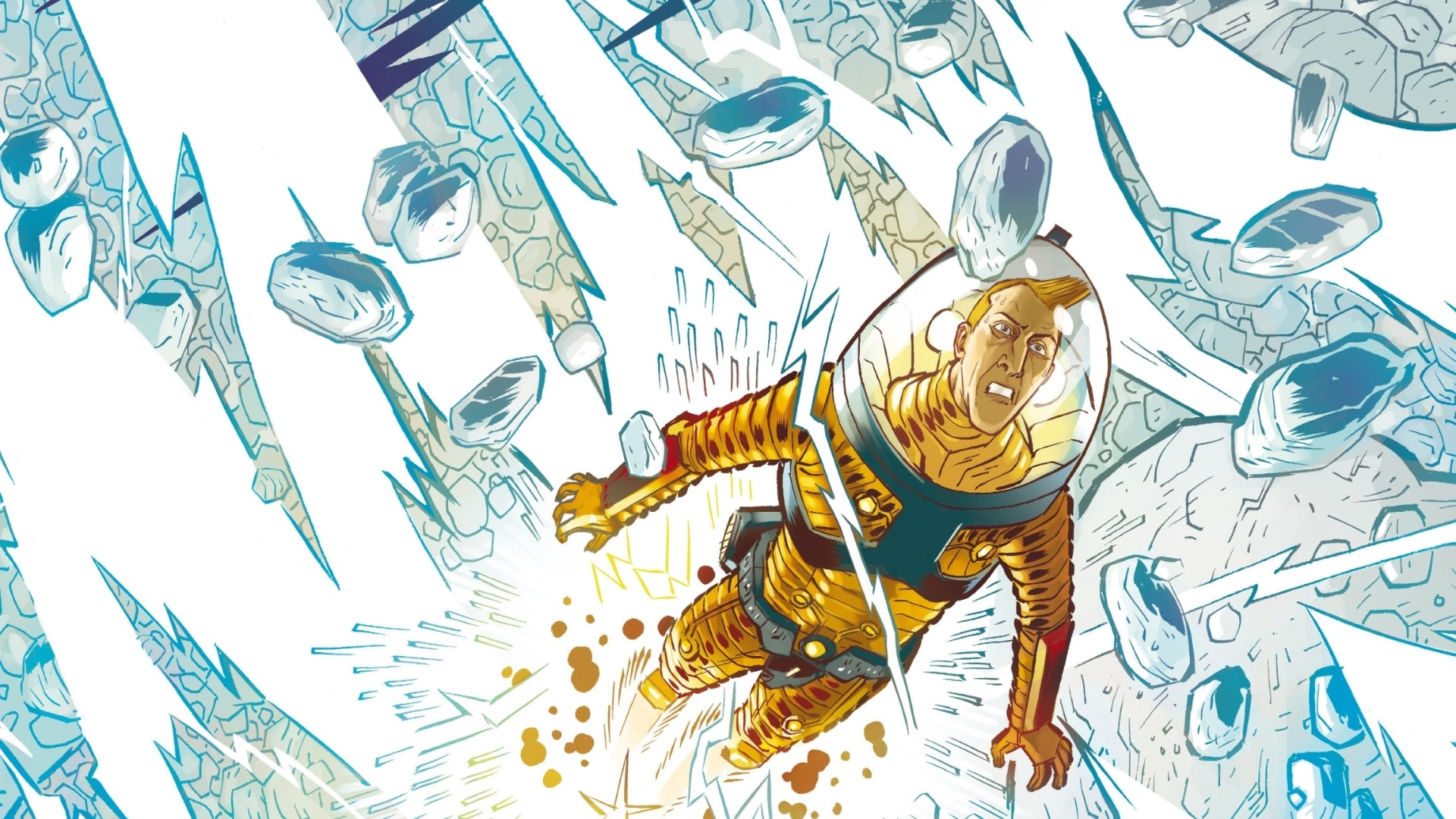 "Astronauta - Magnetar" tem roteiro e arte de Danilo Beyruth e colorida por Cris Peter. A revista é a primeira do selo Graphic MSP, que terá os personagens de Maurício de Sousa transformados em graphic novels  - Divulgação