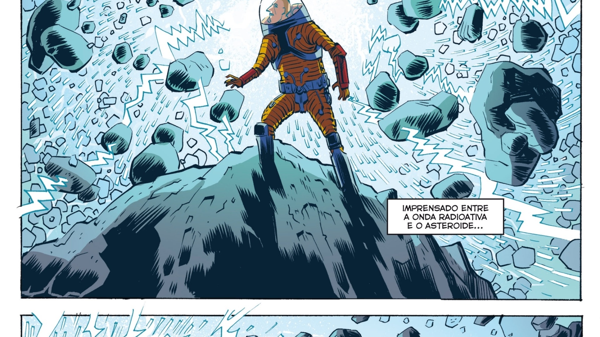 "Astronauta - Magnetar" tem roteiro e arte de Danilo Beyruth e colorida por Cris Peter. A revista é a primeira do selo Graphic MSP, que terá os personagens de Maurício de Sousa transformados em graphic novels  - Divulgação