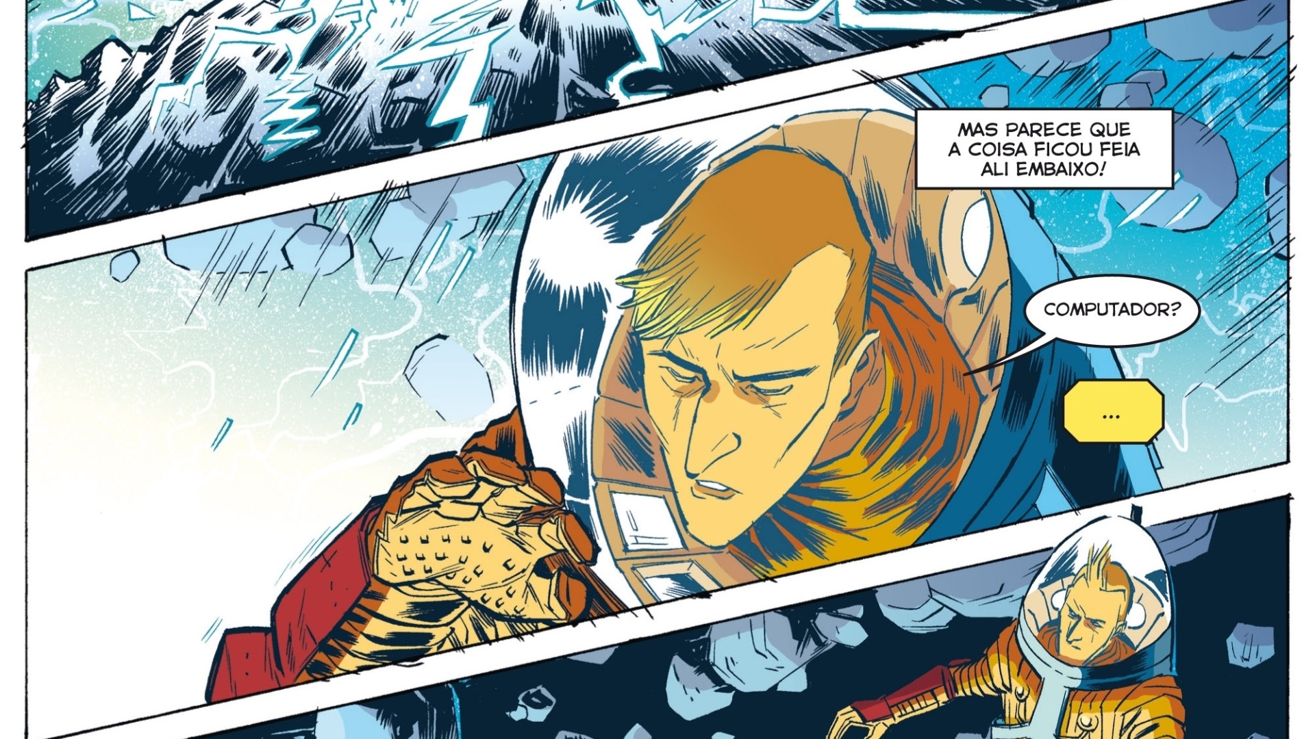 "Astronauta - Magnetar" tem roteiro e arte de Danilo Beyruth e colorida por Cris Peter. A revista é a primeira do selo Graphic MSP, que terá os personagens de Maurício de Sousa transformados em graphic novels  - Divulgação