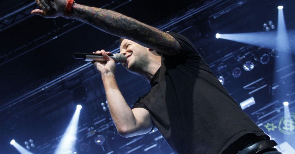 A banda canadense de rock Simple Plan se apresenta no Citibank Hall, na Barra da Tijuca, Rio de Janeiro (17/10/12) - Roberto Filho/AgNews