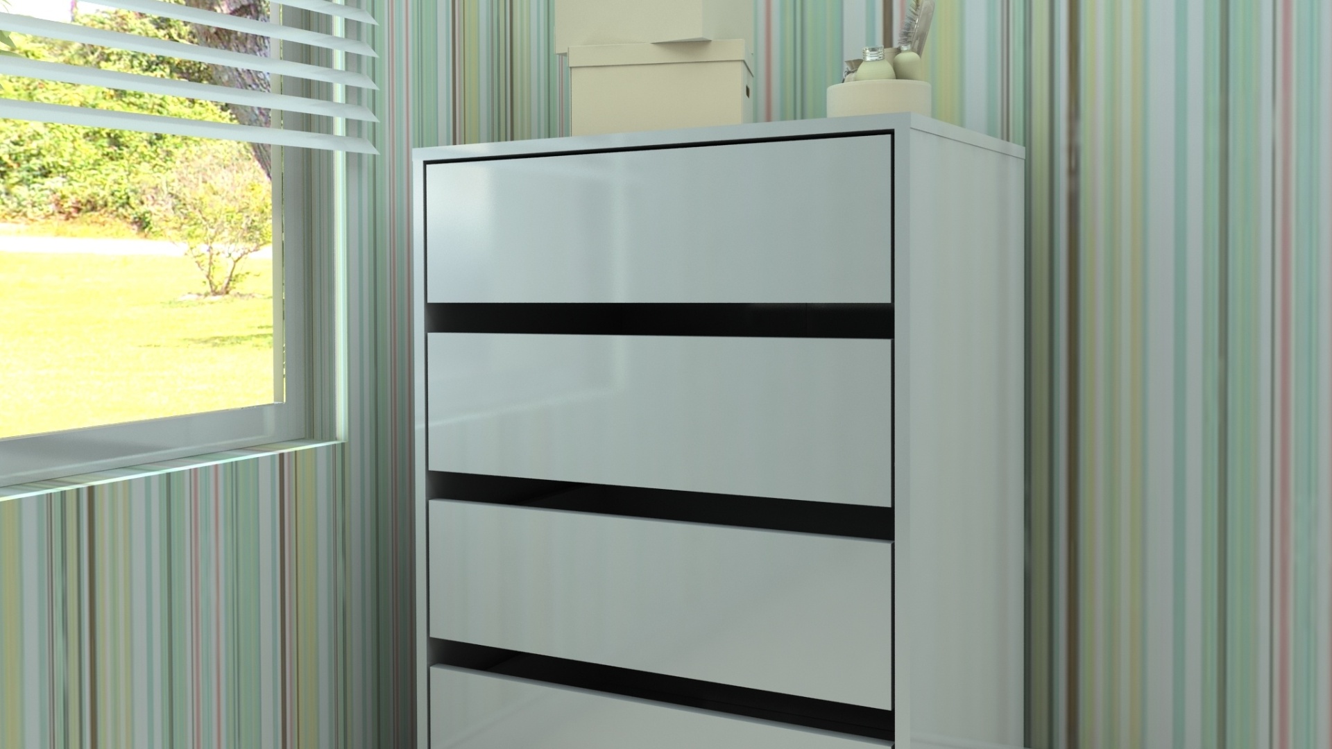 A cômoda tipo gaveteiro possui quatro gavetas e pode ser comprada na loja Casa Show (SAC 4020-8836) por R$ 234,16. Preços pesquisados em outubro de 2012 e sujeitos a alterações - Divulgação