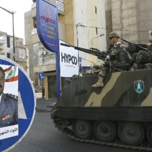 Militares percorrem ruas de Beirute, capital do Líbano, para tentar conter conflitos - AFP