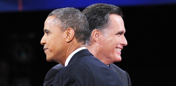 Barack Obama e Mitt Romney se enfrentaram no debate decisivo para as eleições americanas - Saul Loeb/AFP