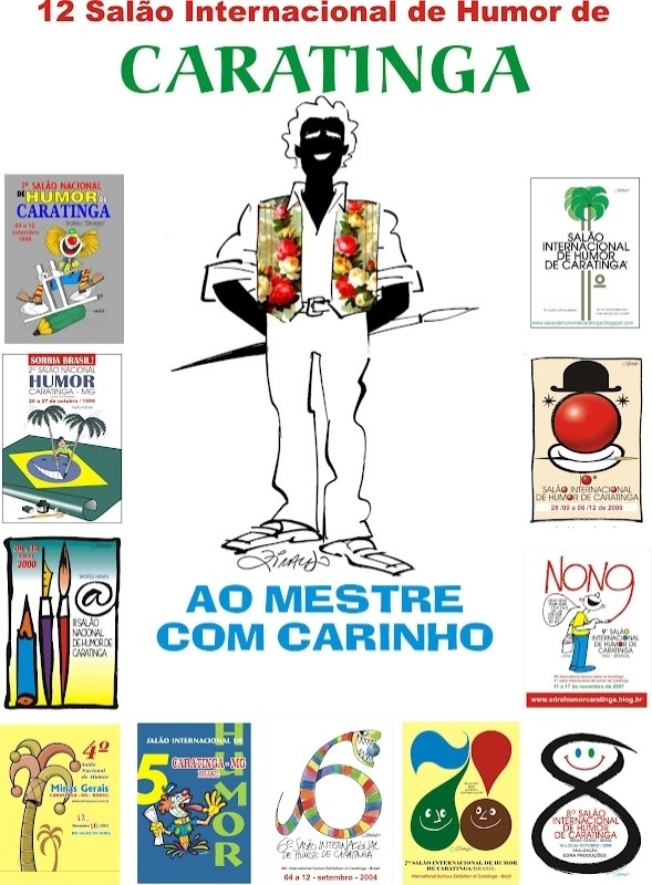 Cartaz da exposição "Ao Mestre com Carinho", que reúne 110 caricaturas enviadas por desenhistas de todo o país no Salão do Humor de Caratinga, em Minas Gerais. A exposição terá a presença de Ziraldo neste fim de semana  - Divulgação/UOL