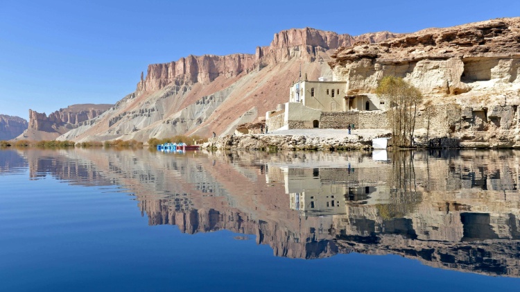 Lago Band-e Amir, na província Bamiyan, no Afeganistão