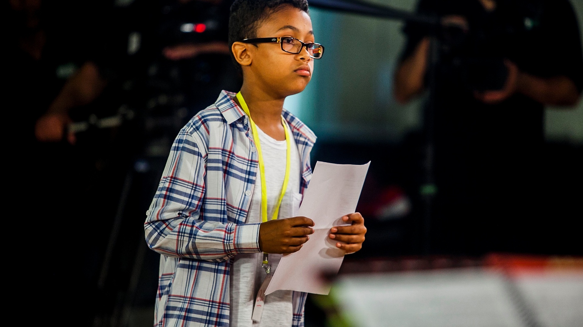 Jean Lucas, de 11 anos, chegou decidido, pediu a nota que queria para o pianista que estava auxiliando os candidatos e se apresentou para os jurados - Leonardo Soares de Souza/ UOL