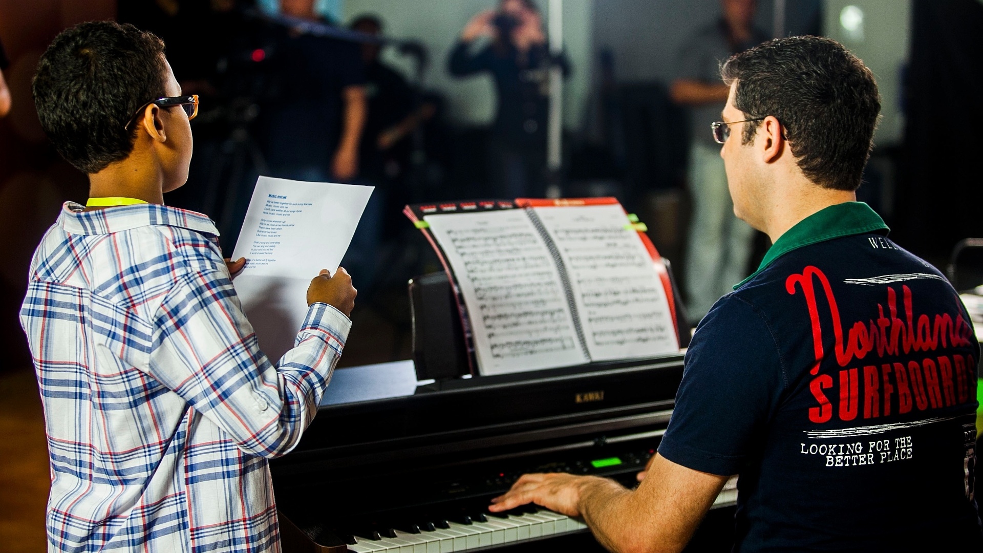 Jean Lucas, de 11 anos, chegou decidido, pediu a nota que queria para o pianista que estava auxiliando os candidatos e se apresentou para os jurados - Leonardo Soares de Souza/ UOL