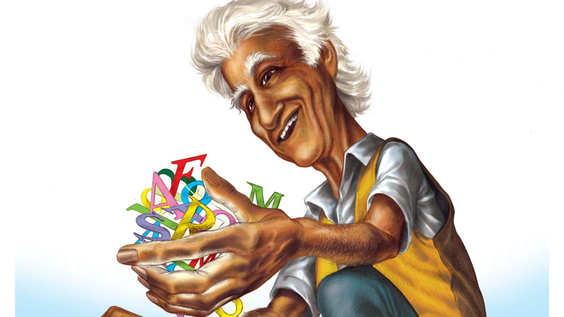 Ziraldo por Rice Araújo. A caricatura faz parte da exposição "Ao Mestre com Carinho", que reúne 110 caricaturas enviadas por desenhistas de todo o país no Salão do Humor de Caratinga, em Minas Gerais. A exposição terá a presença de Ziraldo neste fim de semana  - Divulgação/UOL