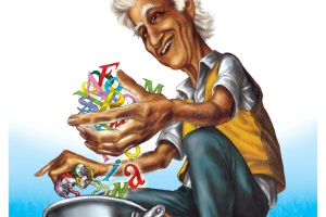 Ziraldo por Rice Araújo. A caricatura faz parte da exposição "Ao Mestre com Carinho", que reúne 110 caricaturas enviadas por desenhistas de todo o país no Salão do Humor de Caratinga, em Minas Gerais. A exposição terá a presença de Ziraldo neste fim de semana  - Divulgação/UOL
