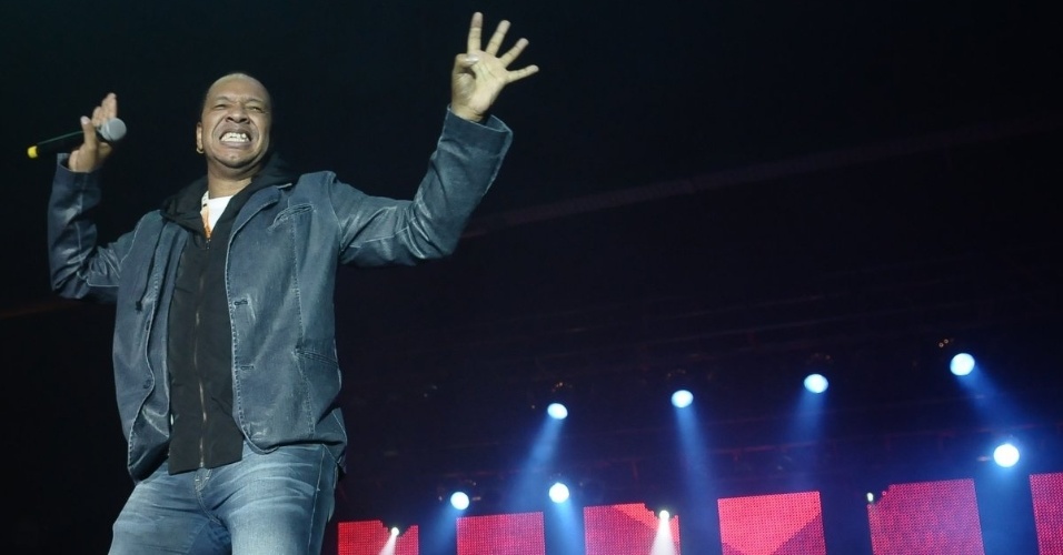 Anderson Leonardo do grupo Molejo se apresenta na 8ª edição da Festa Nacional da Música, em Canela, Rio Grande do Sul (23/10/12) - Francisco Cepeda/AgNews