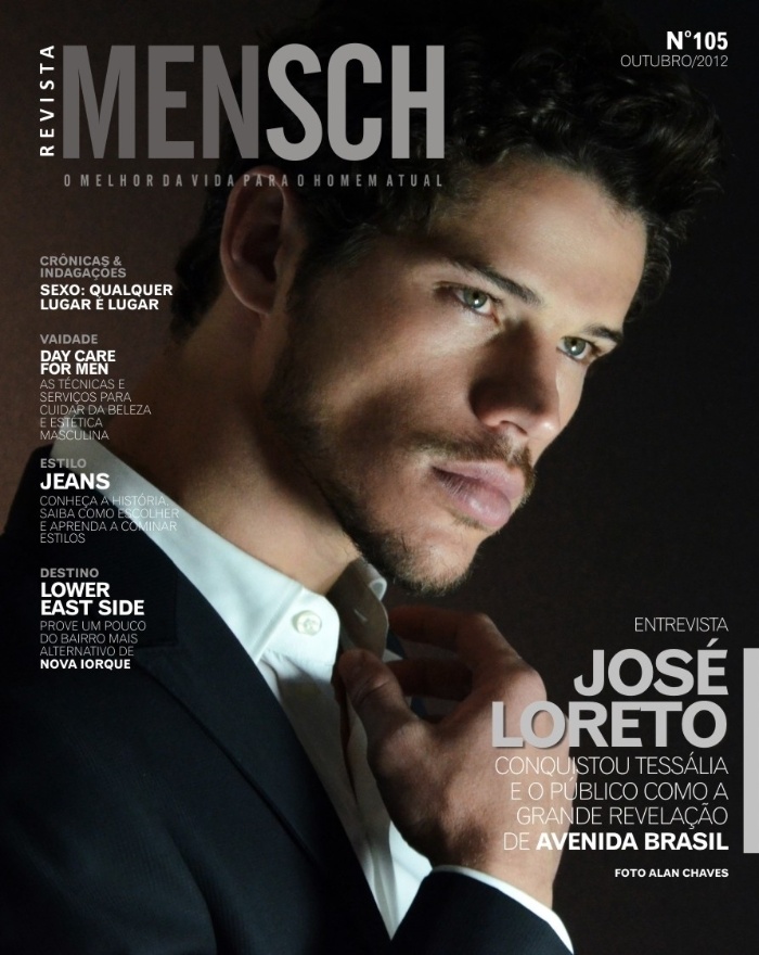 José Loreto, o Darkson de "Avenida Brasil", é a capa da revista masculina "MENSCH" (24/10/12)