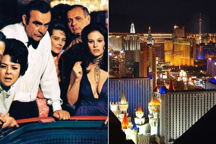 Cassinos e James Bond são elementos que se complementam e, no filme "007 - Os Diamantes São Eternos", a cidade de Las Vegas se encarrega de fazer esta alquimia funcionar