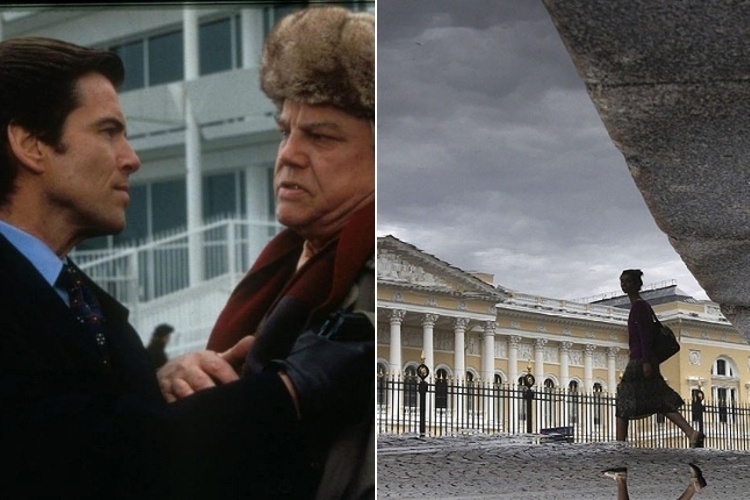 Em mais uma história envolvendo os russos, James Bond (Pierce Brosnan) visita São Petersburgo (na foto da direita) em "007 Contra Golden Eye", de 1995. A cidade é um dos mais importantes centros culturais do mundo e, entre suas atrações, se destaca o fantástico museu Hermitage