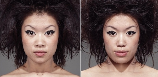 Fotógrafo australiano resolveu espelhar rostos para revelar a verdadeira simetria - Julian Wolkenstein / via BBC