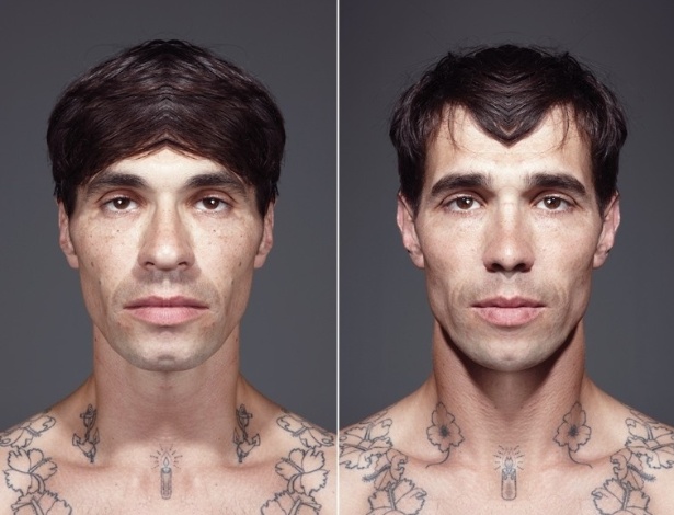 Segundo Wolkenstein, a ideia nasceu quase por acaso. “Queria fazer uma série de retratos de pessoas com rostos que seriam usados como ingredientes para várias ideias que eu queria testar abstraindo rostos, mudando, misturando e recombinando feições faciais”, contou ele à BBC Brasil - Julian Wolkenstein / via BBC