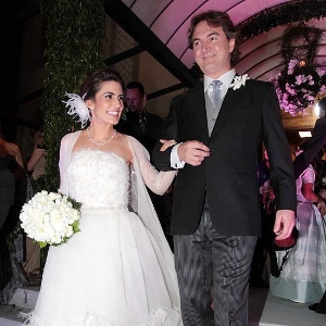 A apresentadora Ticiana Villas Boas em seu casamento com o empresário Joesley Batista - Orlando Oliveira/AgNews