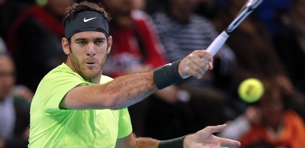 Del Potro adotará cautela e silêncio para avançar no Masters 1.000 de Paris - AFP PHOTO / FABRICE COFFRINI