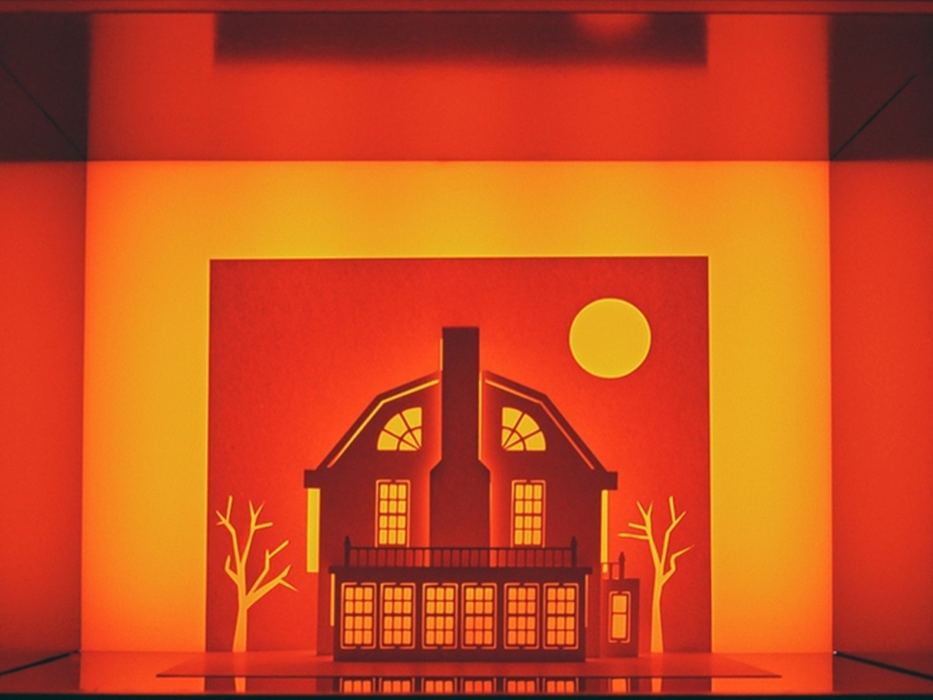 Casa de "Terror em Amytville" recortada pelo artista gráfico inglês Marc Hagan-Guirey na série "Horrorgami"  - Divulgação